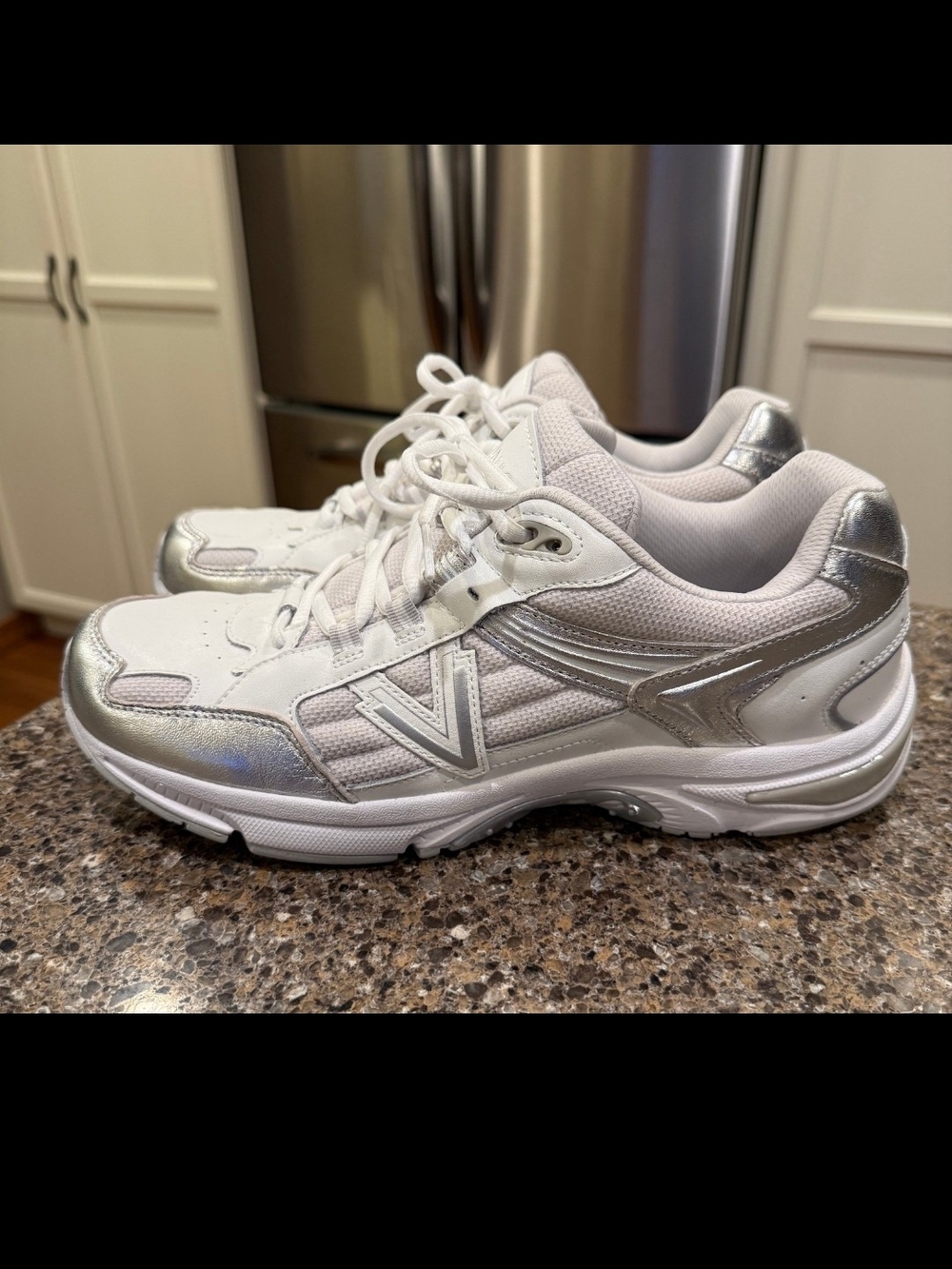 Vionic White and Silver Women's Sneakers